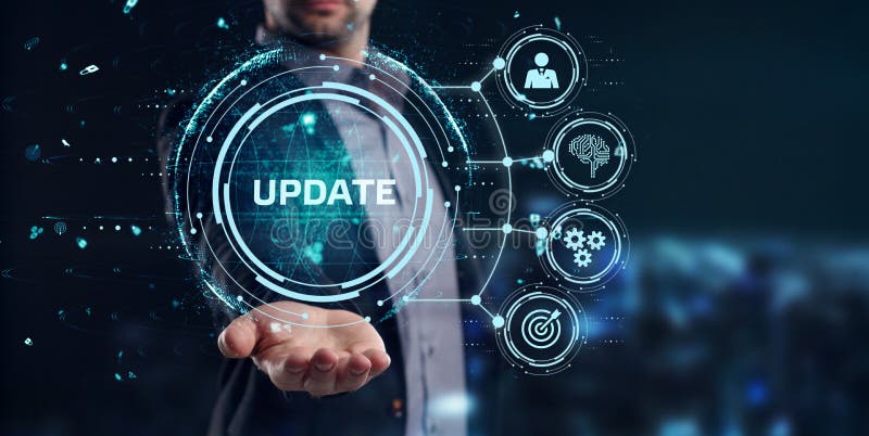 Business, Technology, Internet and network concept. Update software computer program upgrade.