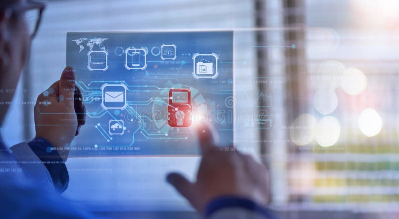 Business, technology, internet and networking concept. stock photography