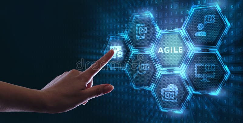 Business, tecnologia, Internet e concetto di rete Sviluppo software Agile