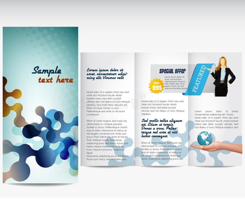 Business template or corporate brochure vector illustration