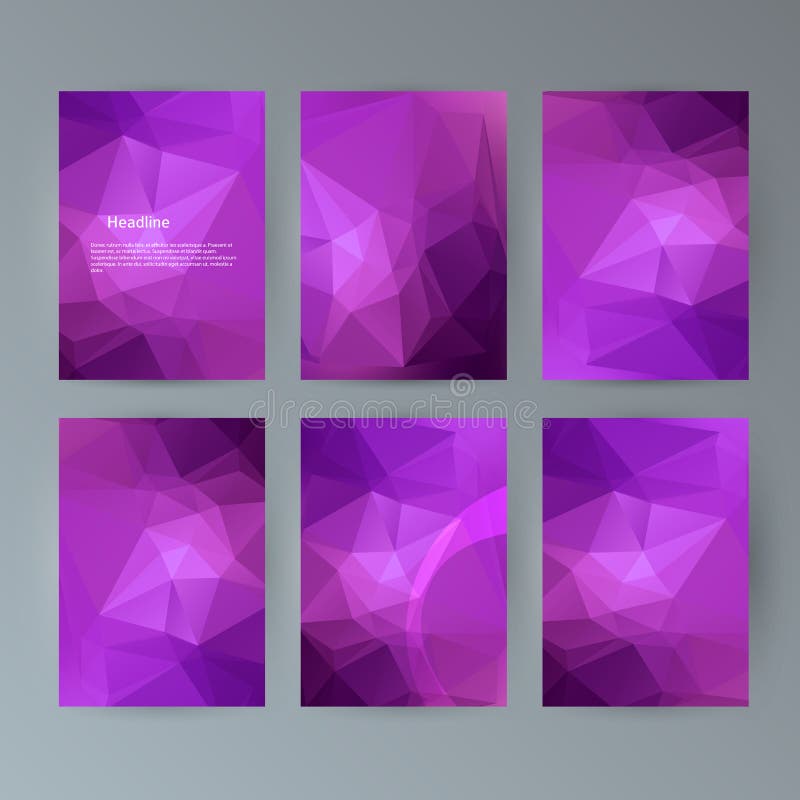 Set flyer background modern triangle design30 vector illustration Set flyer background modern triangle design30 vector illustration