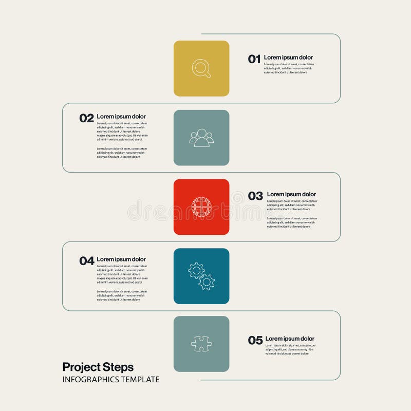 Business timeline infographics template, vector concept. Data visualization, milestones. Minimal design. royalty free illustration