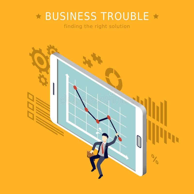 Business trouble stock illustration