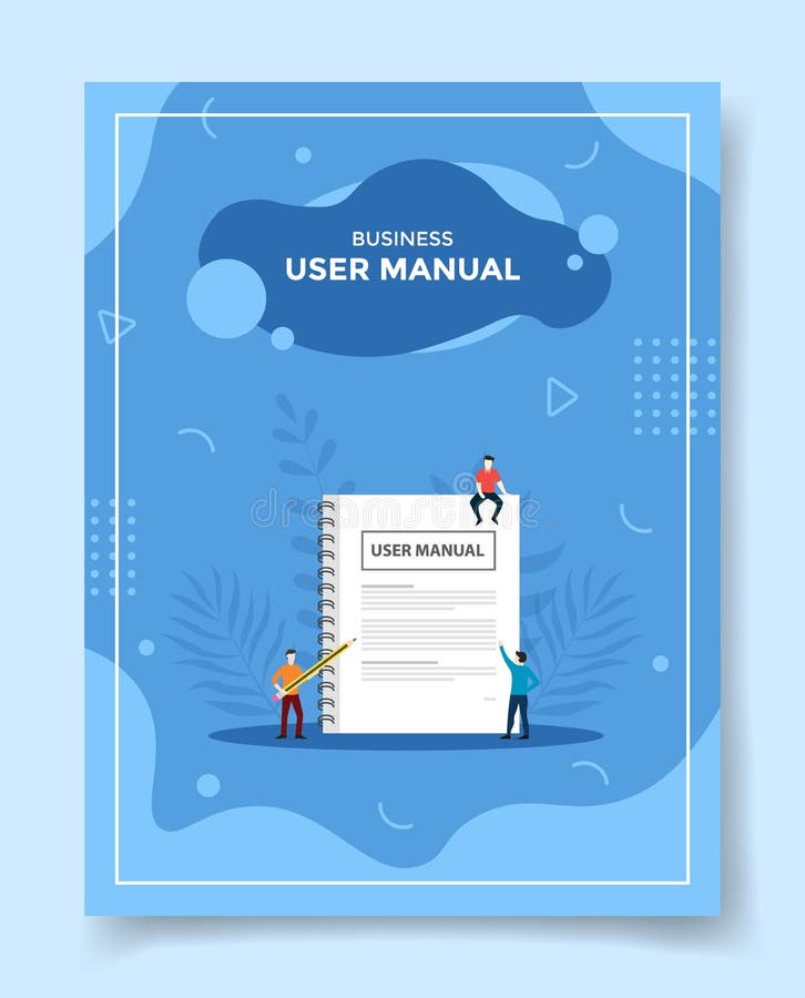 Business User Manual Concept People Around User Manual Book Reading for