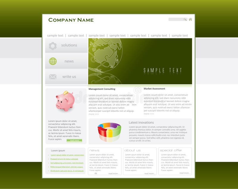 Business website template vector illustration