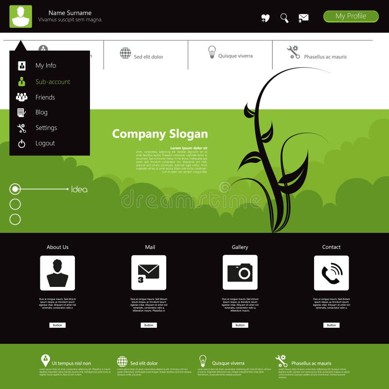 Business website template royalty free illustration