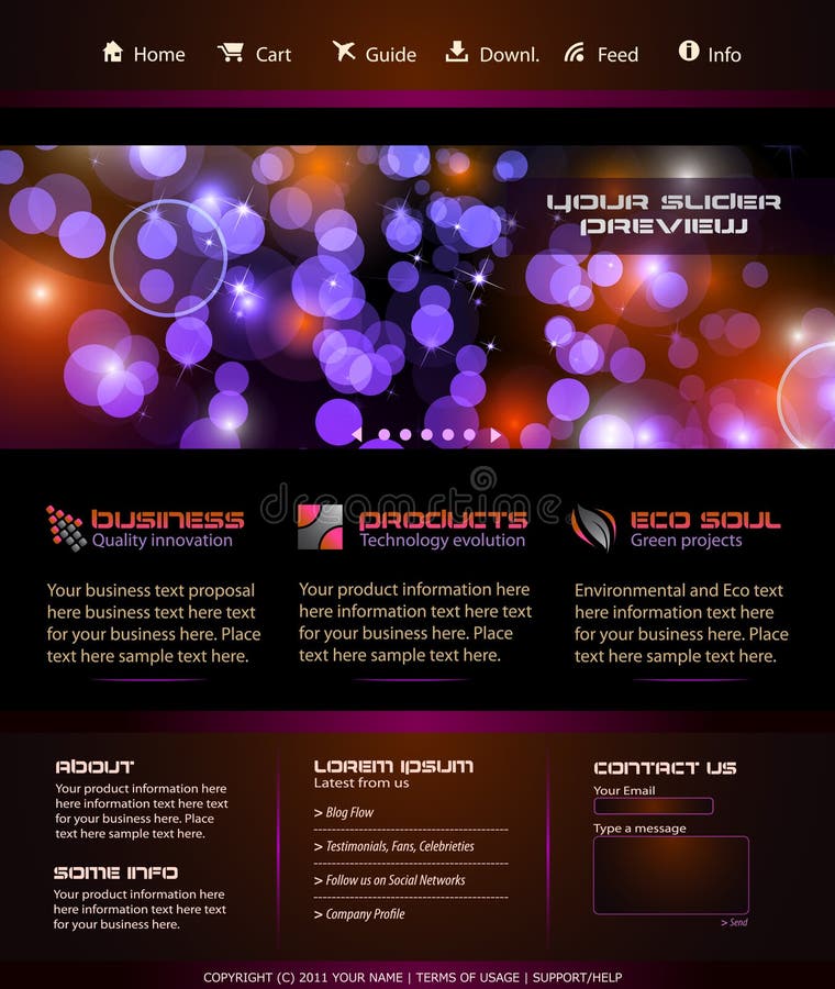 Business Webtemplate or Wordpress Blog Graphic