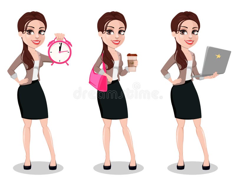 Business Woman in Casual Clothes Stock Vector - Illustration of lady ...