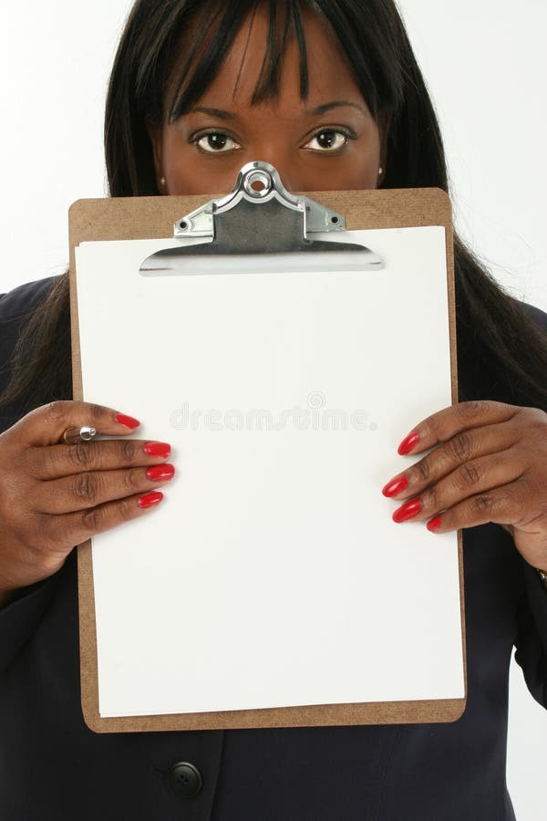 Business Woman with Clipboard