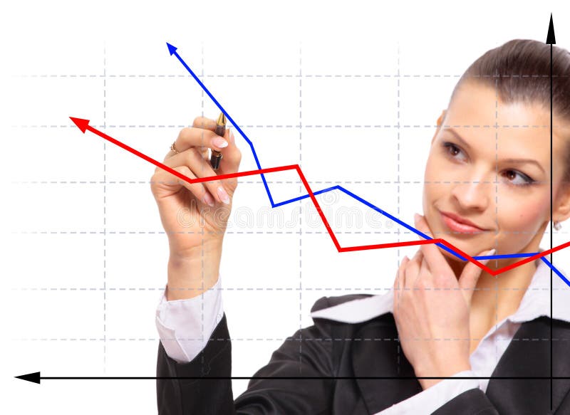 Business woman designing stock photography