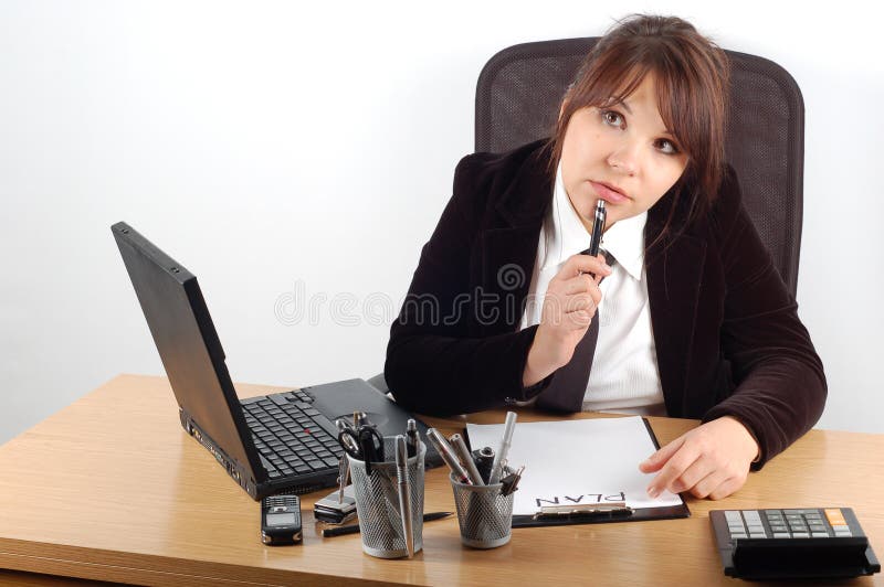 Business woman at desk 11