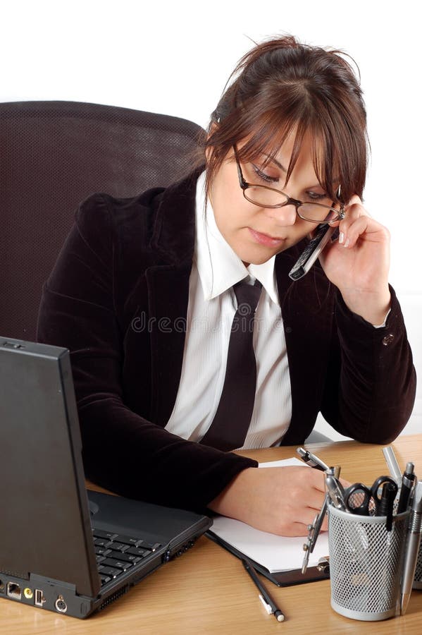 Business woman at desk 16