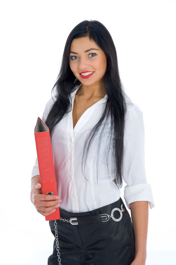 Business woman with folder