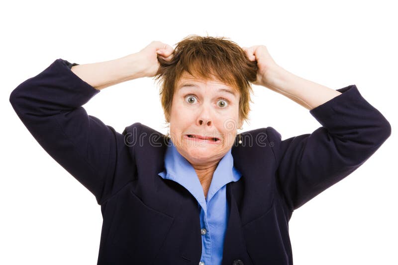 Business Woman - Frustration stock photography