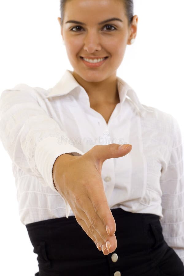 Business woman handshake