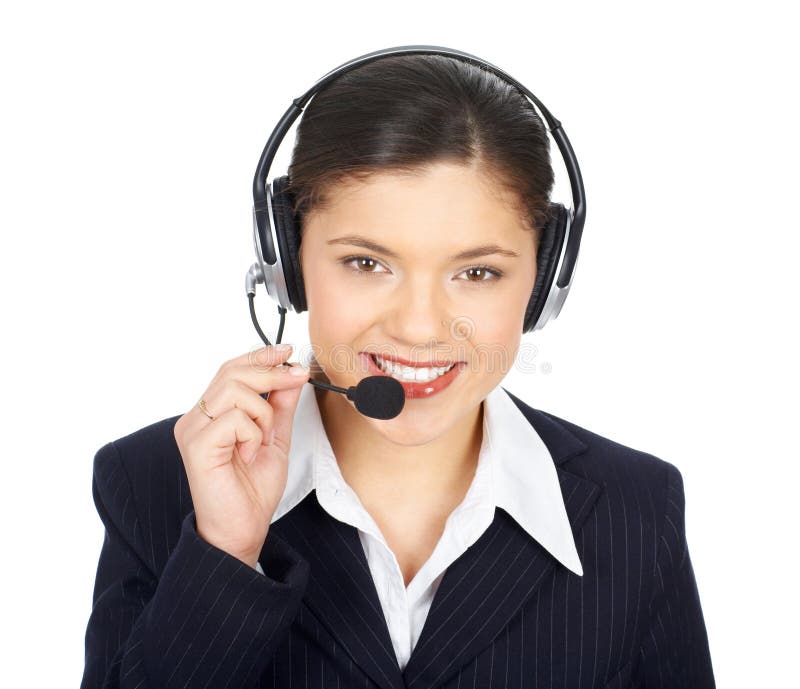 Business woman with headset