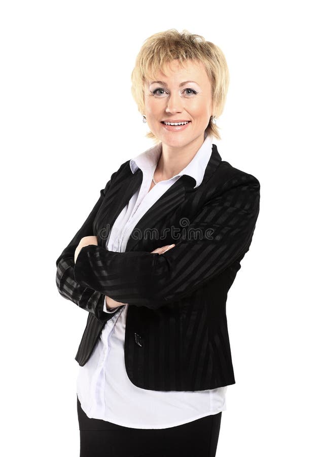 Business woman in her 40s stock photo. Image of isolated - 28389338