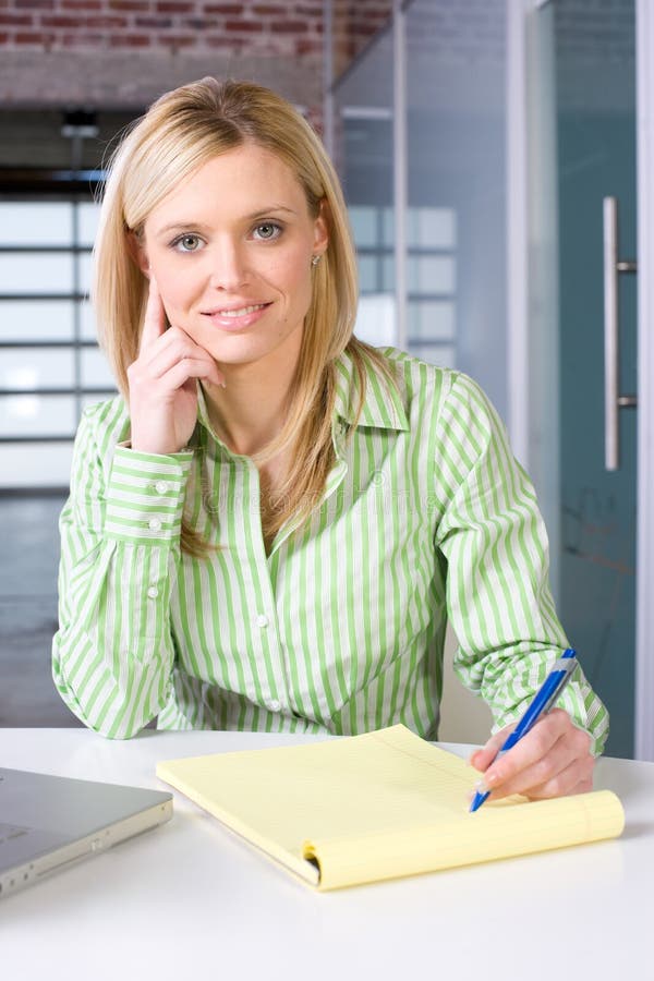 Business woman at her desk