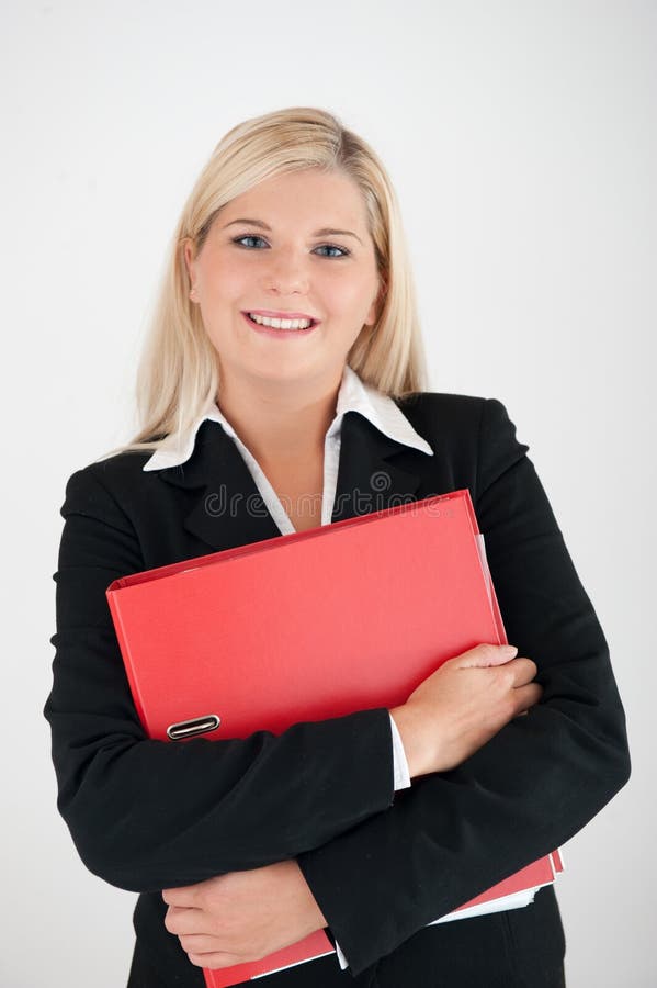 Business woman holding a folder