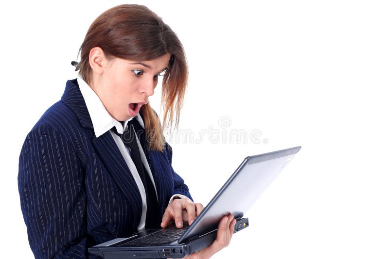 Business woman with laptop