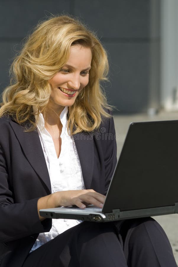 Business Woman with a laptop