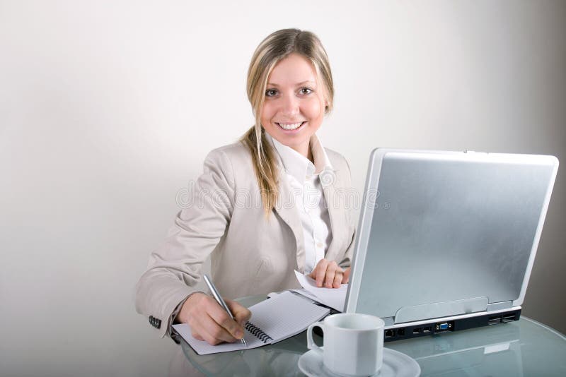 Business Woman On A Laptop