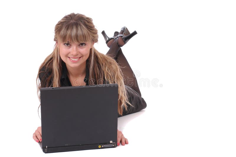 business woman with a laptop