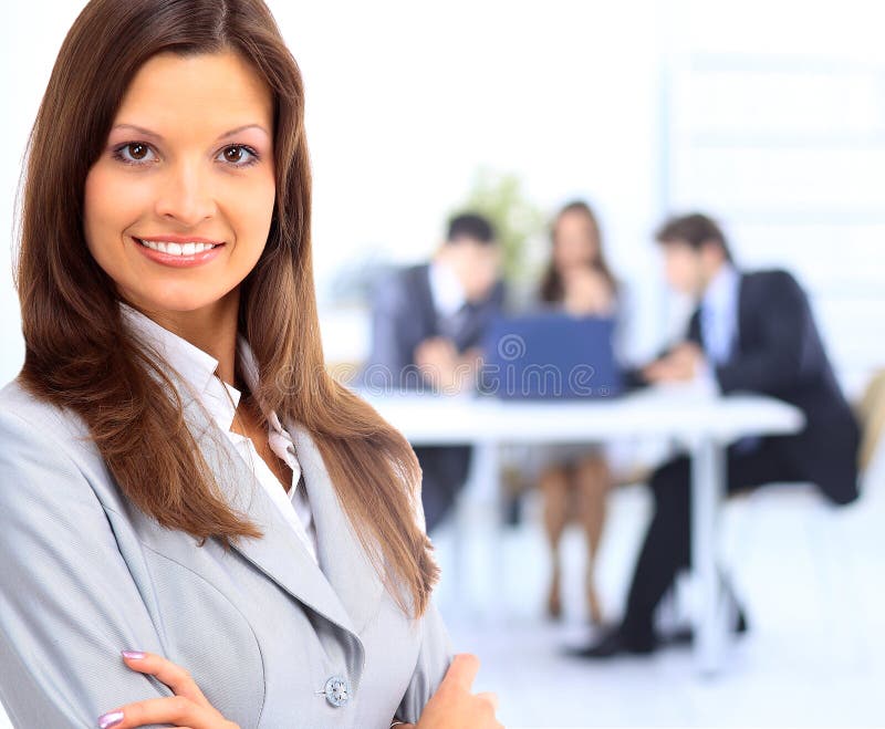 Business woman leading stock photos