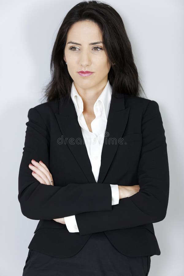 Business Woman Looking Stern Stock Image - Image of modern, beauty ...