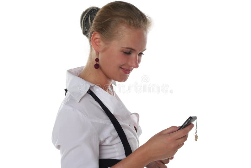 Business woman with mobile