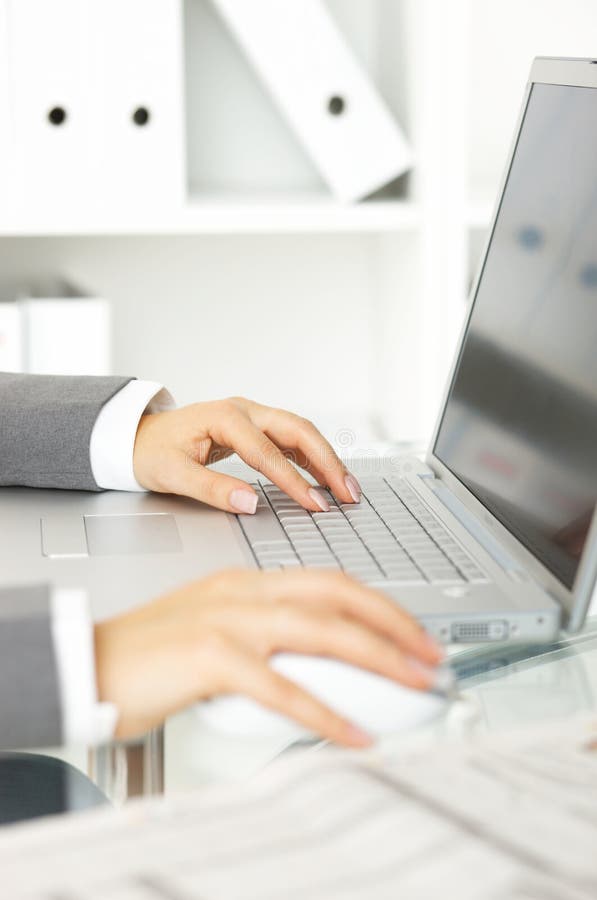 Business woman in office royalty free stock image