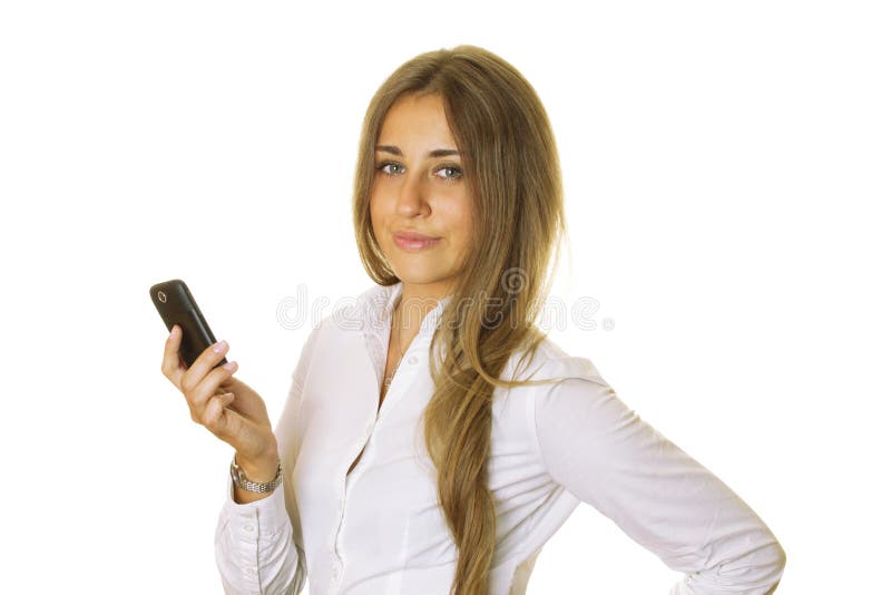 Business woman with phone