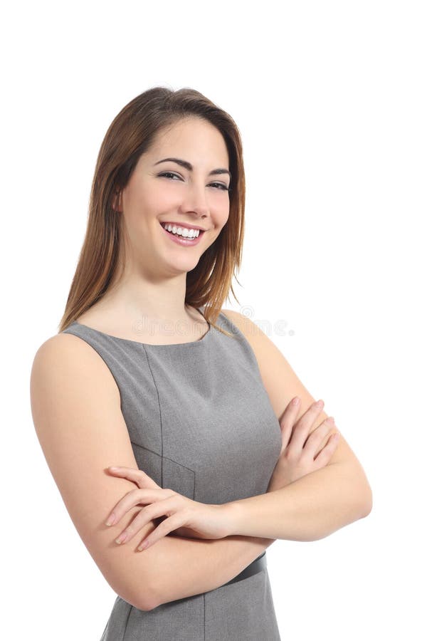Business woman posing with a perfect smile stock images Business woman posing with a perfect smile stock images
