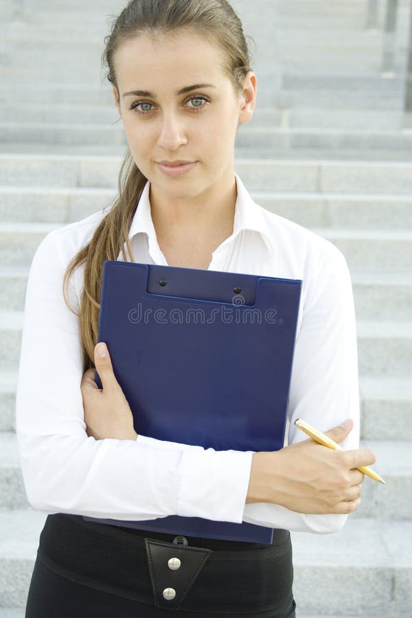 Business woman smiling