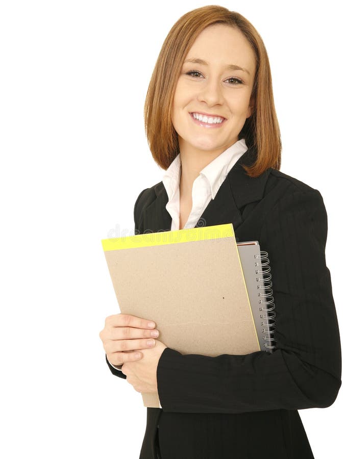 Business Woman Standing and Smile Stock Image - Image of friendly
