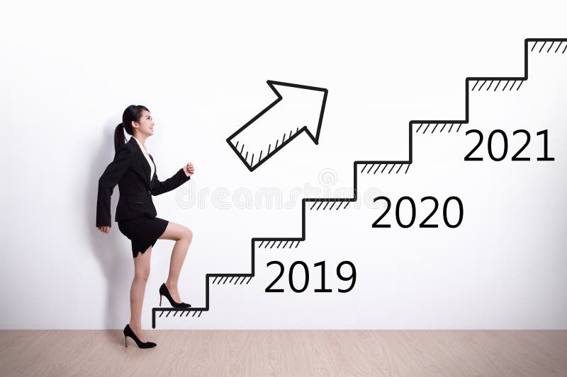 Woman success in new year royalty free stock images Woman success in new year royalty free stock images