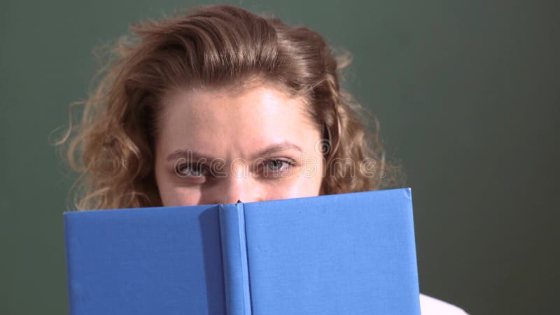 Business woman or teacher, student close up face. stock video footage