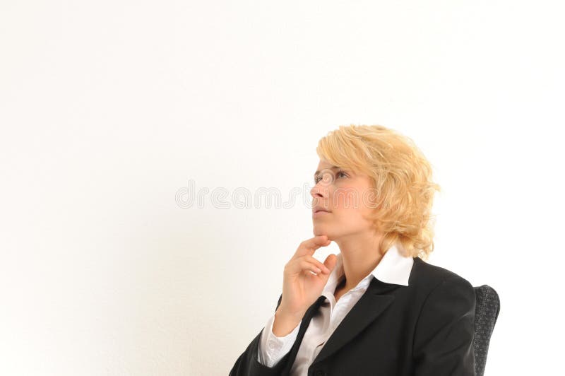 Business woman thinking