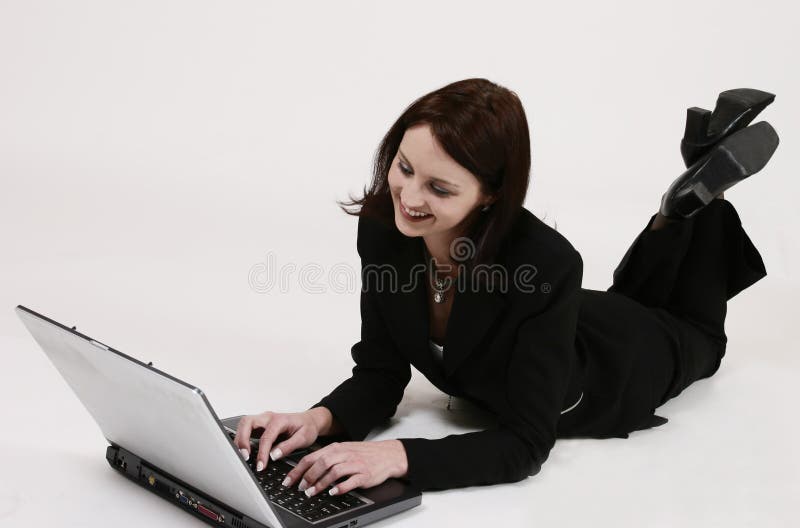 Business woman working on her computer