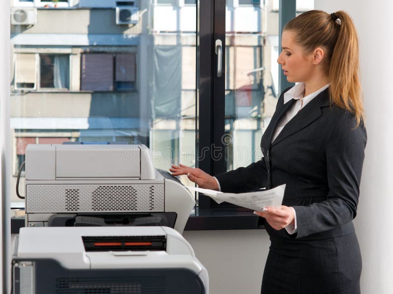 business woman working printer 16795446