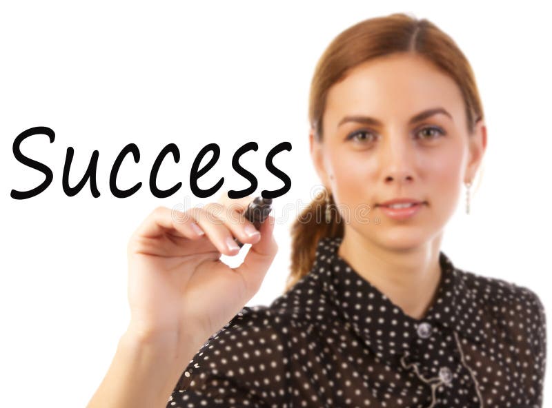 Business Woman Writing Success