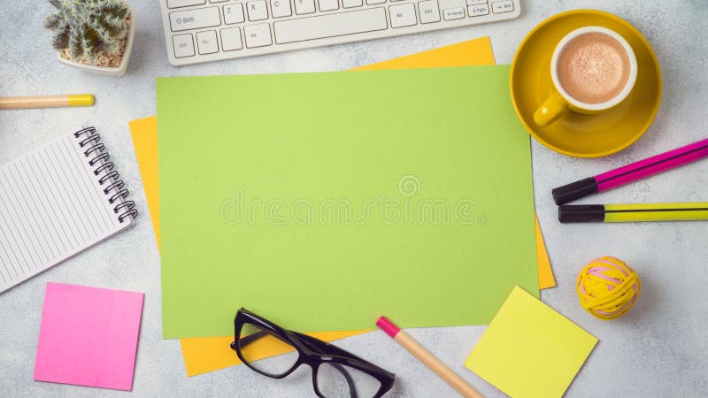 Business Work Table Concept Stock Photo - Image of memo, coffee: 118578172
