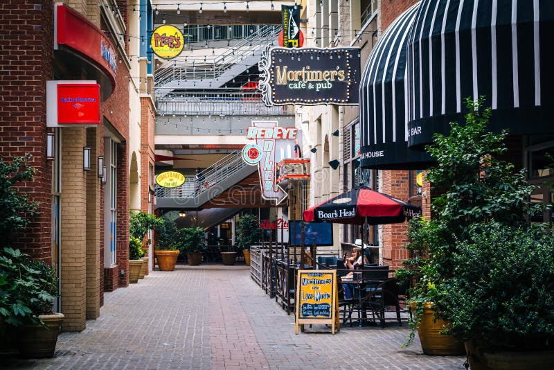 Businesses at the Epicenter, in Uptown Charlotte, North Carolina