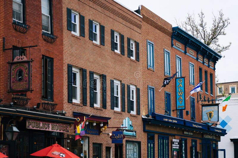 Businesses at O`Donnell Square, in Canton, Baltimore, Maryland