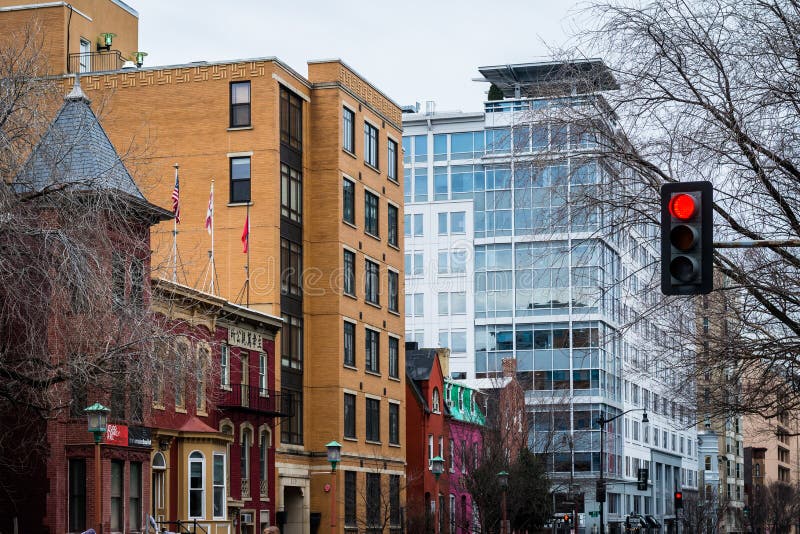 Businesses on 6th Street in Chinatown, in Washington, DC Editorial