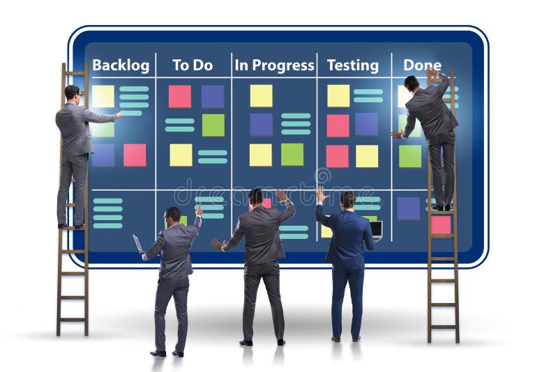 The businessman in agile methods concept