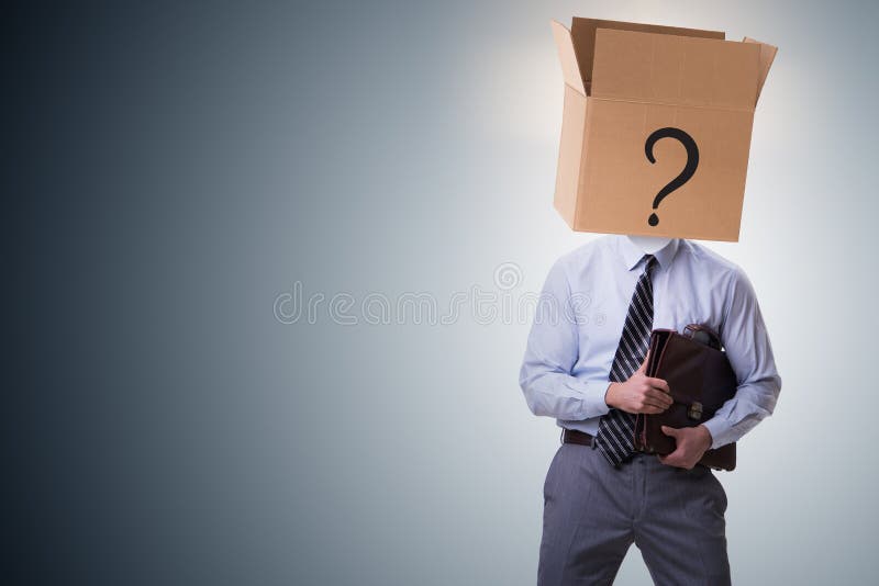 The Businessman Asking Questions in Business Concept Stock Photo