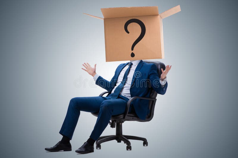 The Businessman Asking Questions in Business Concept Stock Image
