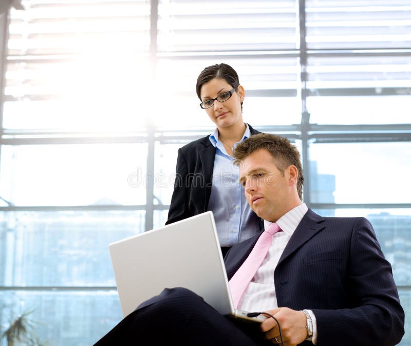 Businessman and associate stock image Businessman and associate stock image