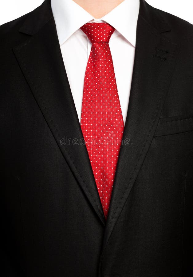 Businessman in a Black Suit with Red Tie Stock Image Image of copy
